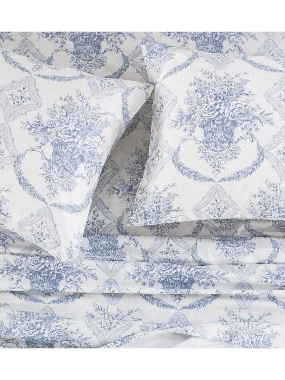 Full Size 100% Cotton Bedding Printed Sheets Set. Up to 14" Deep Mattress